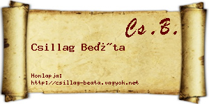 Csillag Beáta névjegykártya